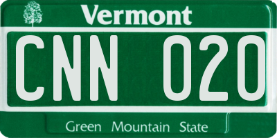 VT license plate CNN020