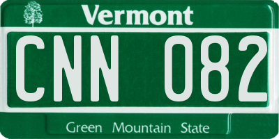 VT license plate CNN082
