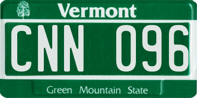 VT license plate CNN096