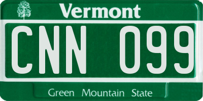 VT license plate CNN099