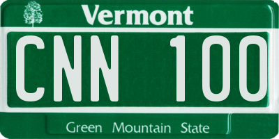 VT license plate CNN100