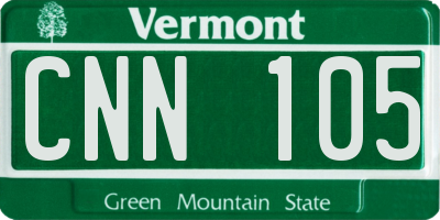 VT license plate CNN105