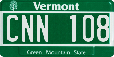 VT license plate CNN108