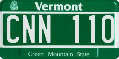 VT license plate CNN110