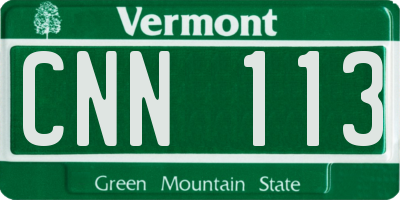 VT license plate CNN113