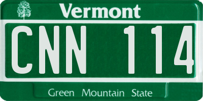 VT license plate CNN114
