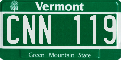 VT license plate CNN119