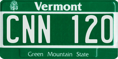 VT license plate CNN120