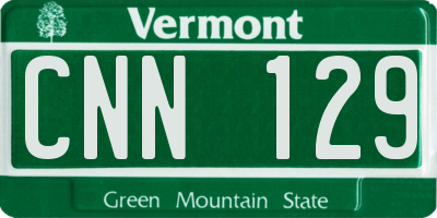 VT license plate CNN129
