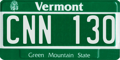 VT license plate CNN130