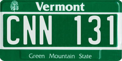 VT license plate CNN131