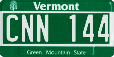 VT license plate CNN144
