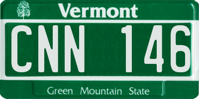 VT license plate CNN146