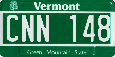 VT license plate CNN148