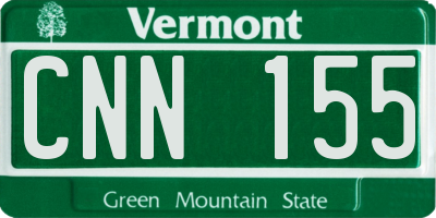 VT license plate CNN155