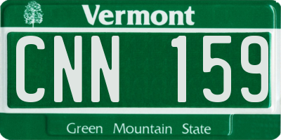 VT license plate CNN159