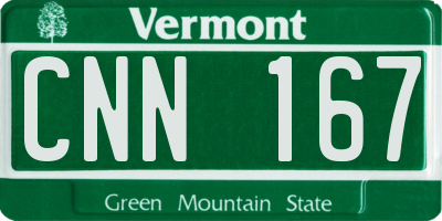 VT license plate CNN167