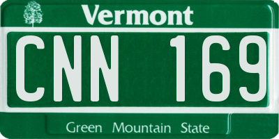 VT license plate CNN169