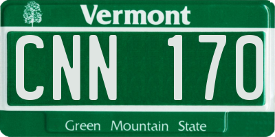 VT license plate CNN170