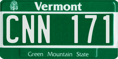 VT license plate CNN171