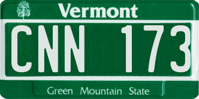 VT license plate CNN173