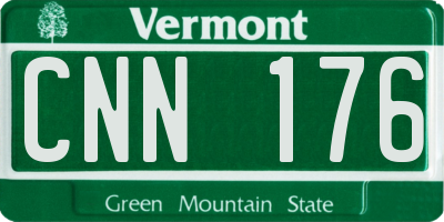 VT license plate CNN176