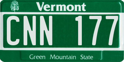 VT license plate CNN177