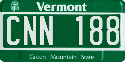VT license plate CNN188
