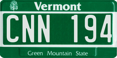 VT license plate CNN194