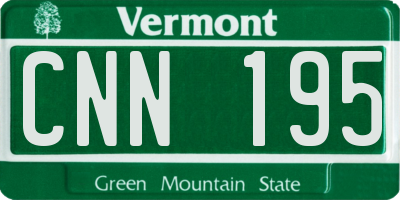 VT license plate CNN195