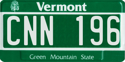 VT license plate CNN196