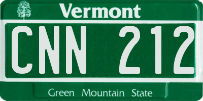 VT license plate CNN212