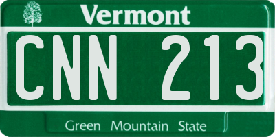 VT license plate CNN213