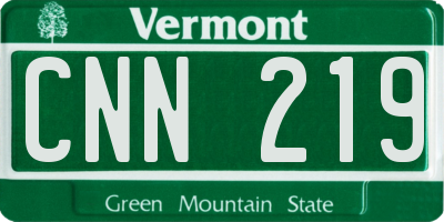 VT license plate CNN219