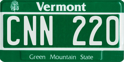VT license plate CNN220