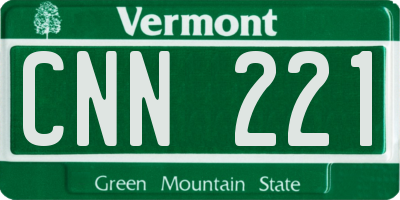 VT license plate CNN221