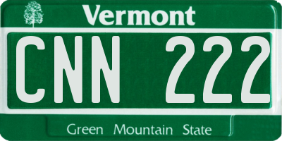 VT license plate CNN222