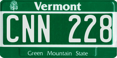 VT license plate CNN228