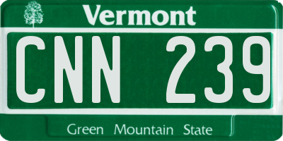 VT license plate CNN239