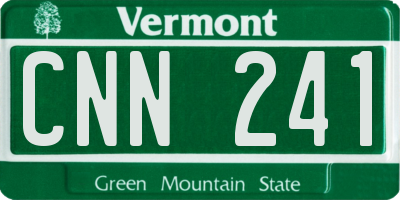 VT license plate CNN241
