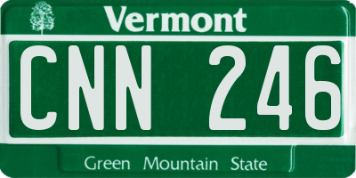 VT license plate CNN246