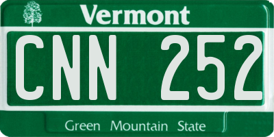 VT license plate CNN252