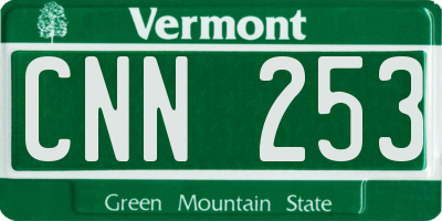 VT license plate CNN253