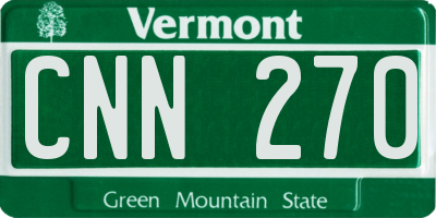VT license plate CNN270