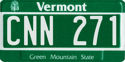 VT license plate CNN271