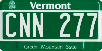 VT license plate CNN277