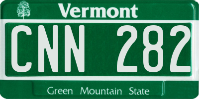 VT license plate CNN282