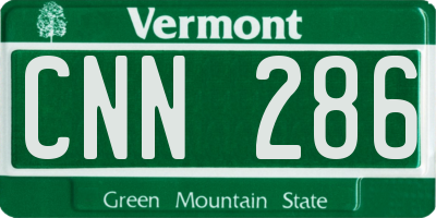 VT license plate CNN286