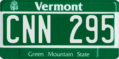 VT license plate CNN295