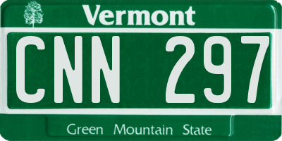 VT license plate CNN297